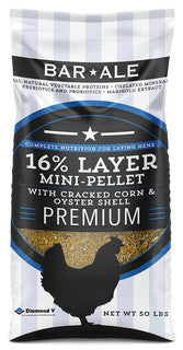 Bar ALE 16% Layer Mini-Pellet with Cracked Corn & Oyster Shell 50lb