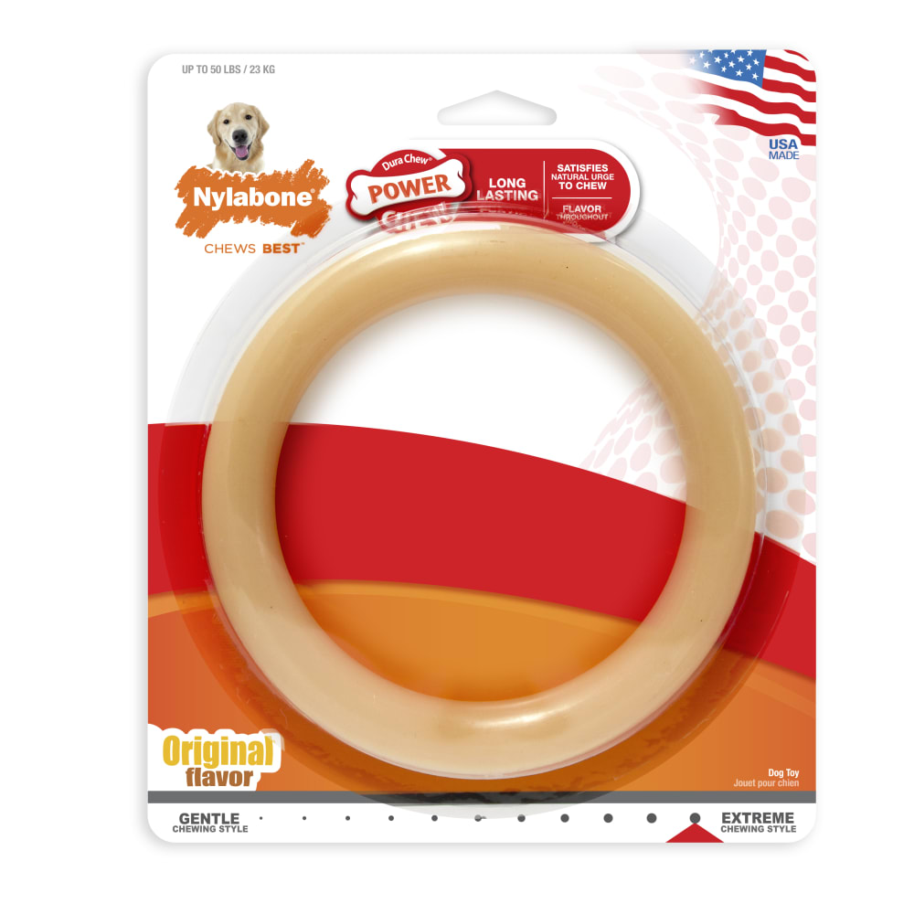 Nylabone Original Flavored Power Ring Dog Chew Toy