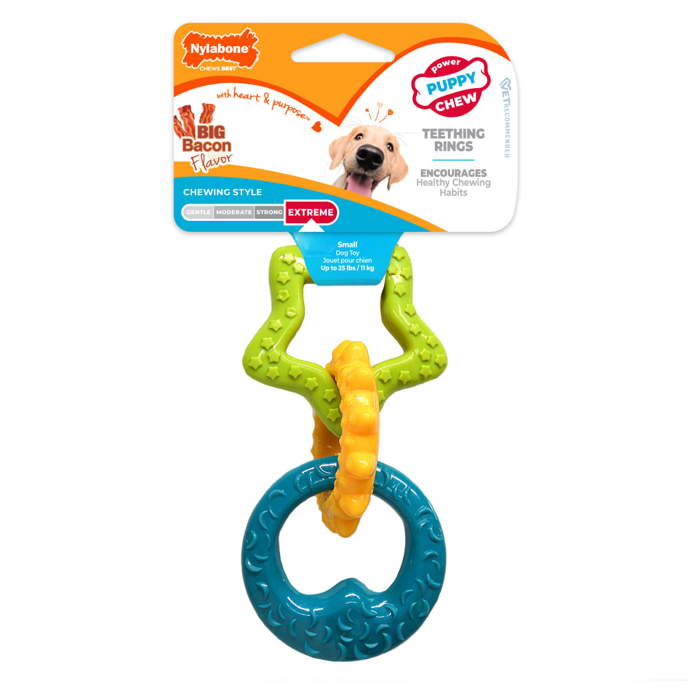 Nylabone Puppy Power Chew Teething Toy Rings