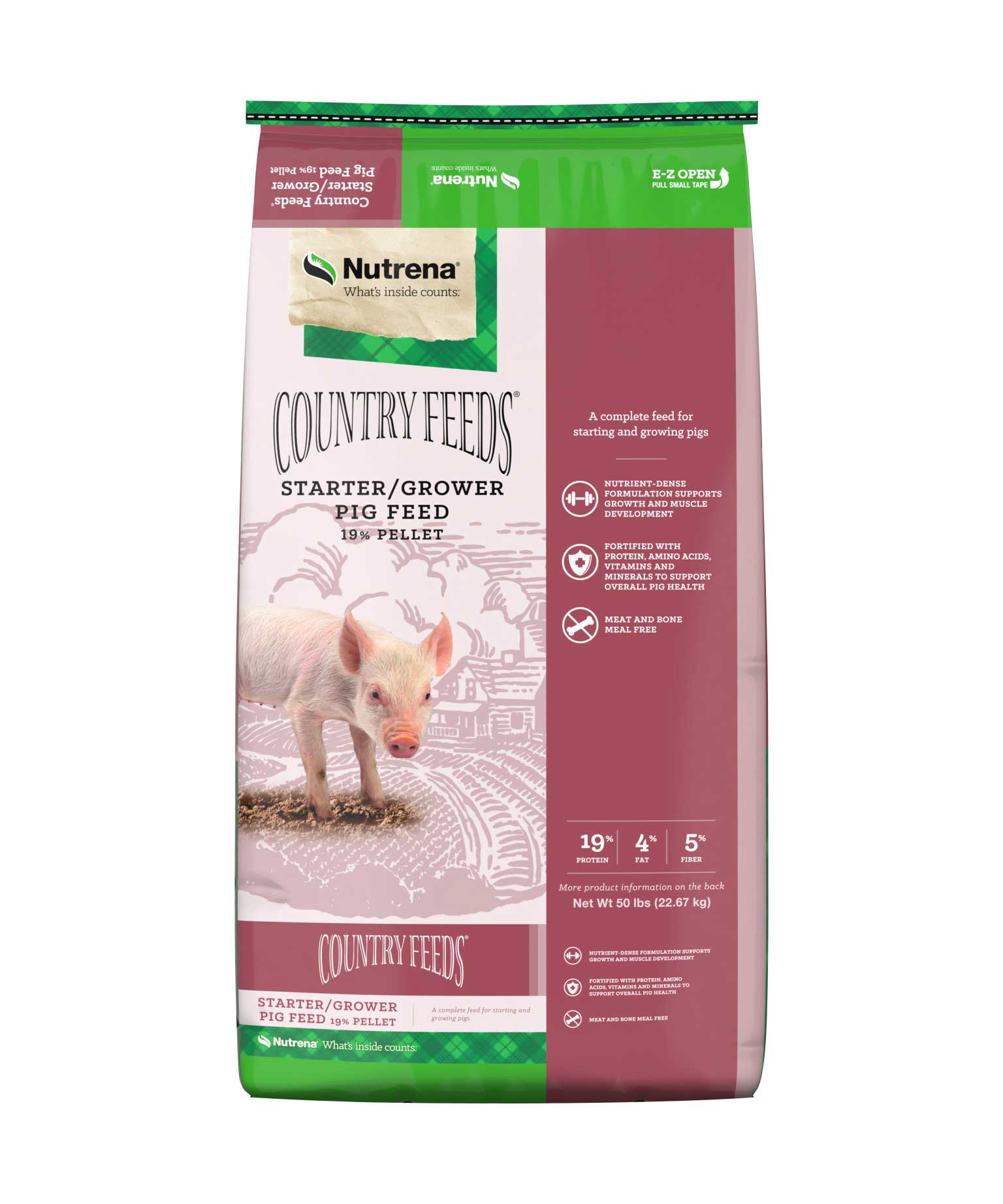 PIG STARTER GROWER 19% 50LB