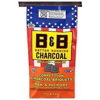 B&B Charcoal All Natural Hickory And Oak Charcoal Briquettes 17.6 Lb Bagged