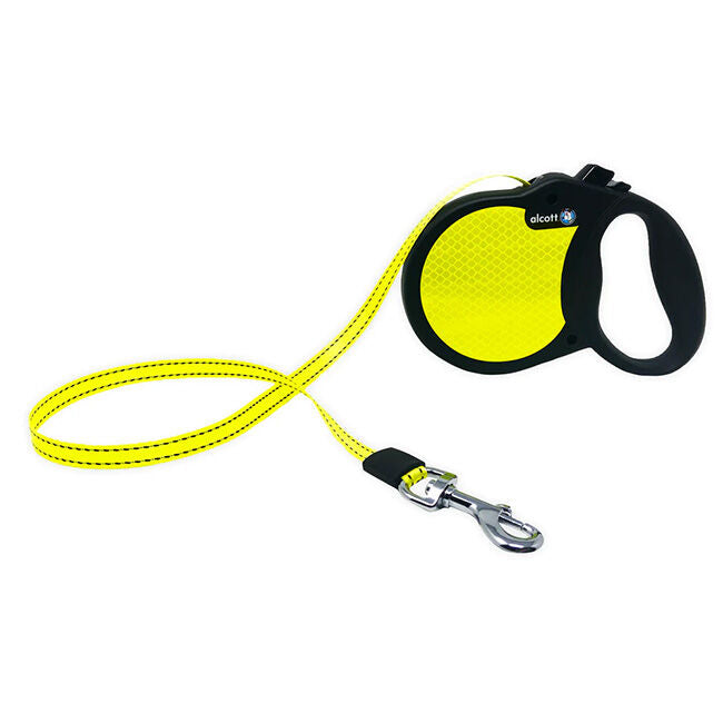 Alcott Reflective Retractable Leash - Neon Yellow Large