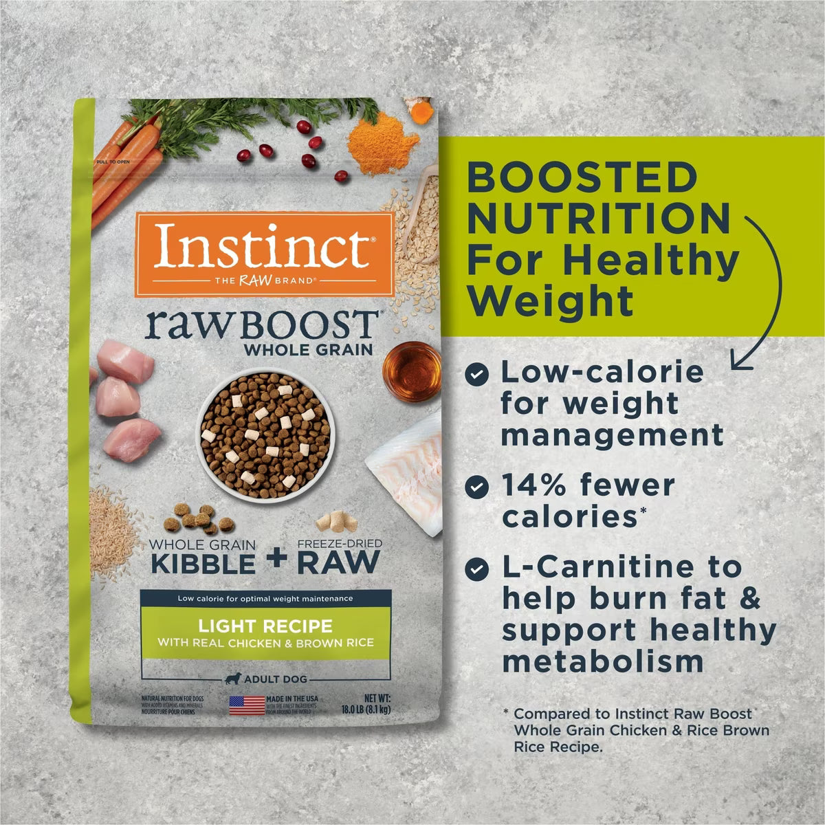 NV RAW BOOST WHOLE GRAIN  CHICKEN LIGHT 18