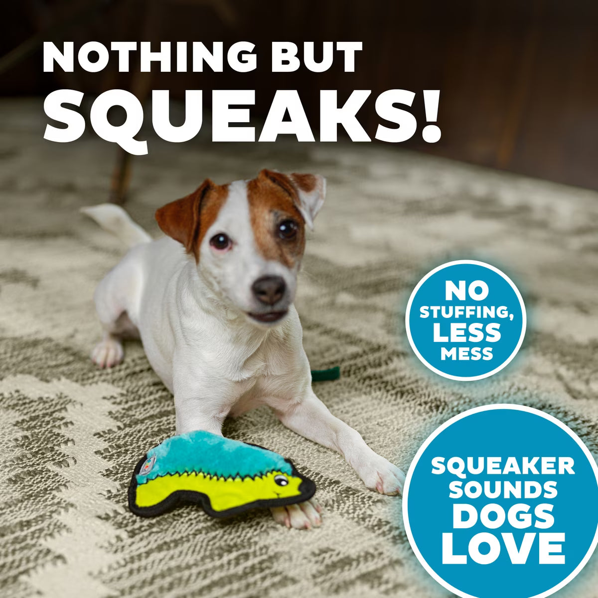 Outward Hound Invincibles Mini Hedgehog Durable Plush Dog Toy XS
