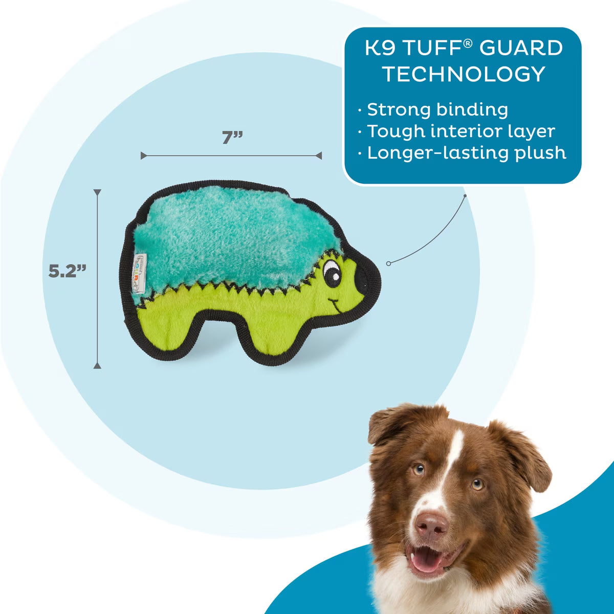 Outward Hound Invincibles Mini Hedgehog Durable Plush Dog Toy XS