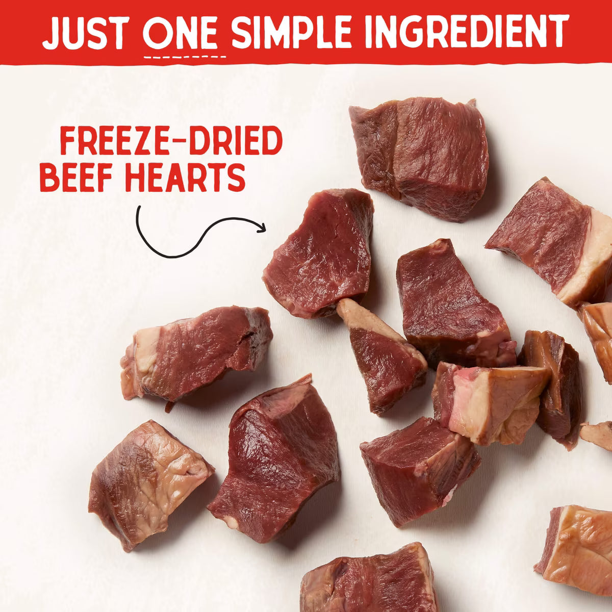 Stella & Chewy's Beef Heart Freeze-Dried Raw Dog Treats 3oz