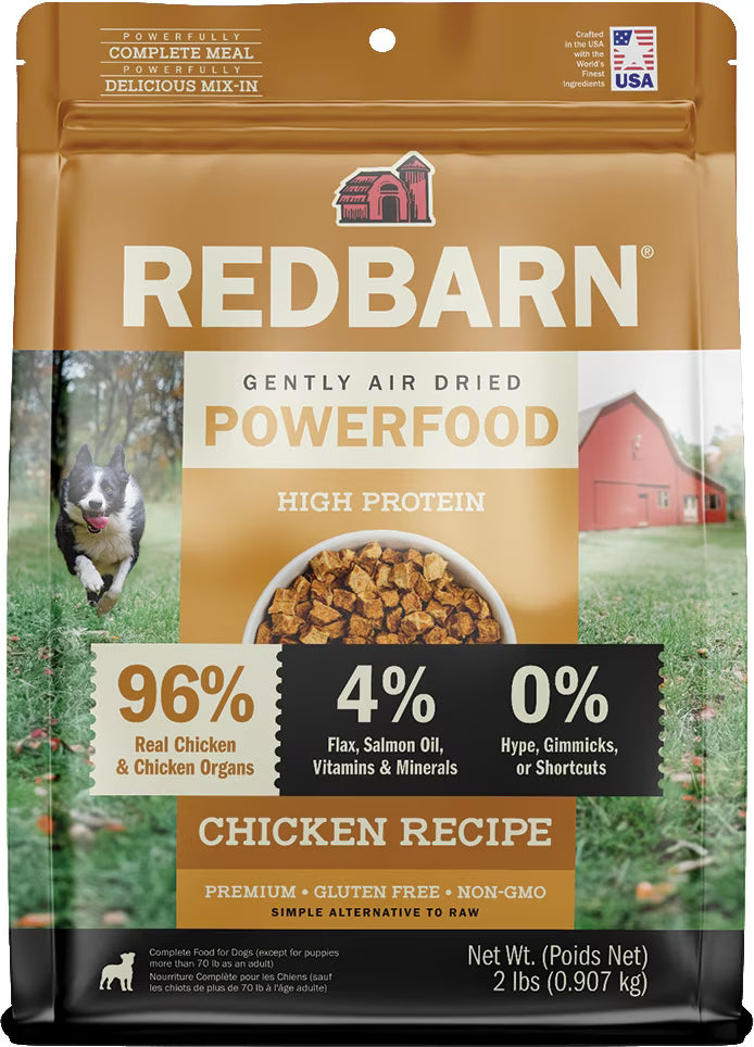Redbarn Powerfood Chicken High Protein Grain-Free Gently Air Dried Dog Food 2lb