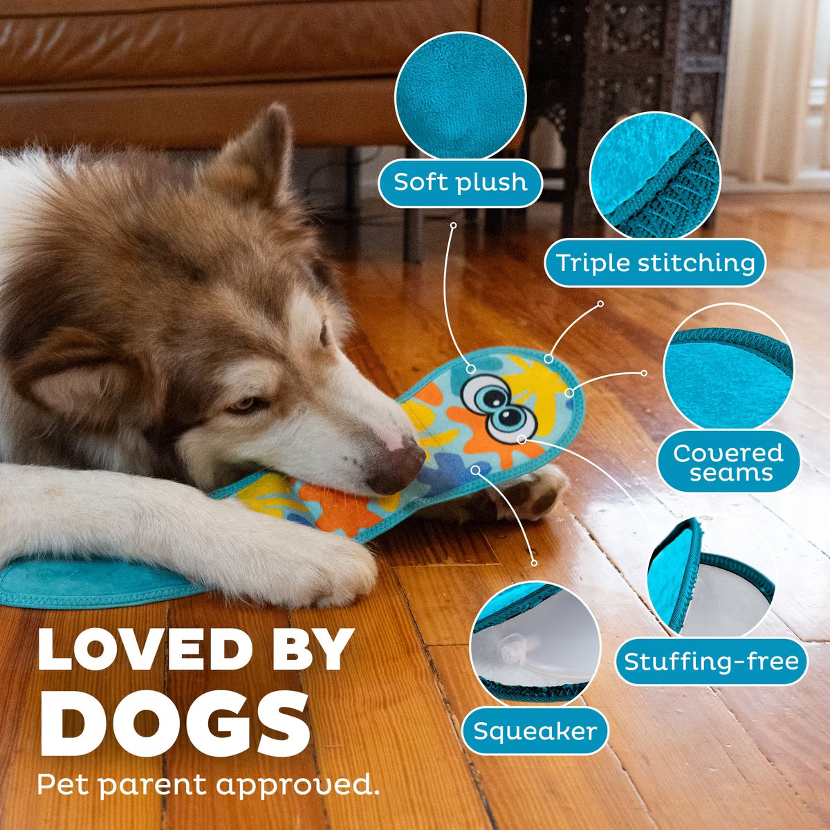 Outward Hound Tough Skinz Snake Dog Toy