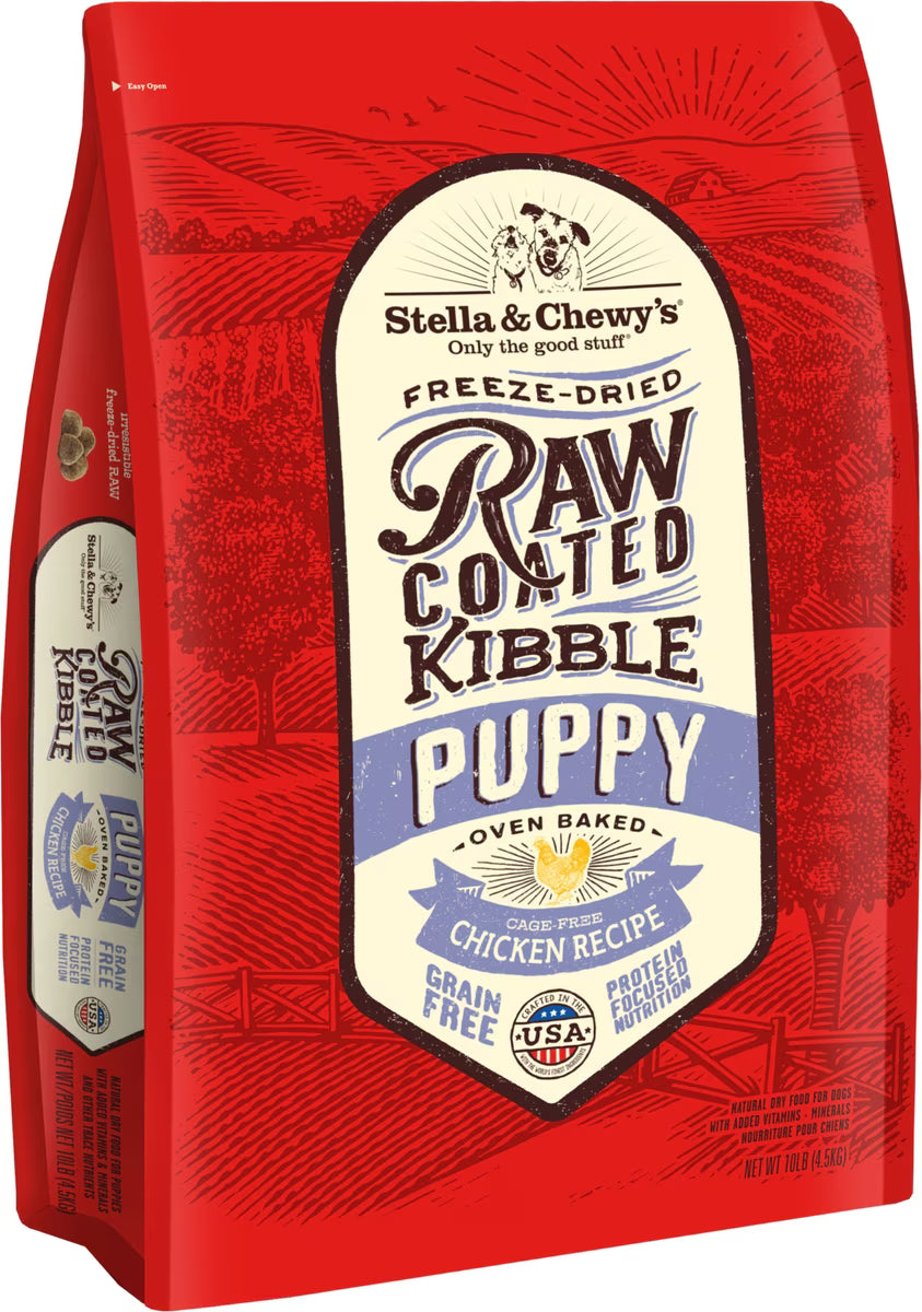 Stella & Chewy's Raw Coated Cage-Free Chicken Recipe Puppy Grain-Free Dry Dog Food 10lb