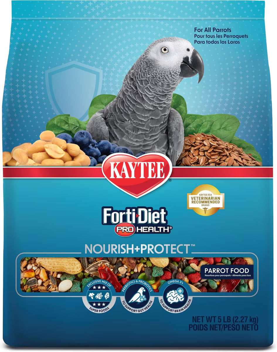 Kaytee Forti-Diet Pro Health Nourish+Protect Parrot Food 5LB