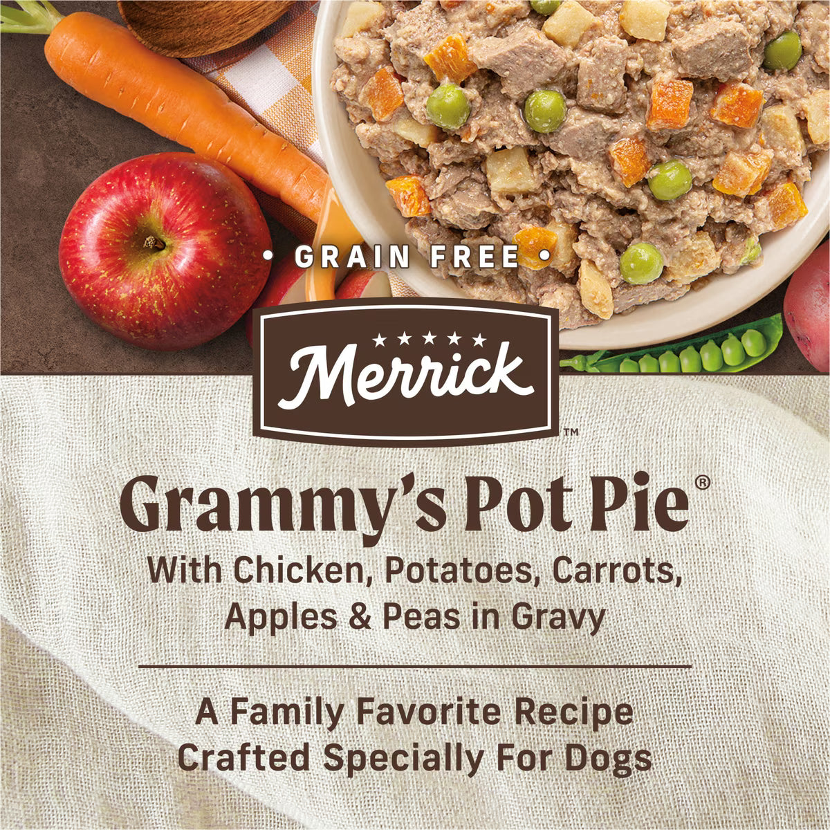 Merrick Grain-Free Canned Dog Food Grammy's Pot Pie 13oz