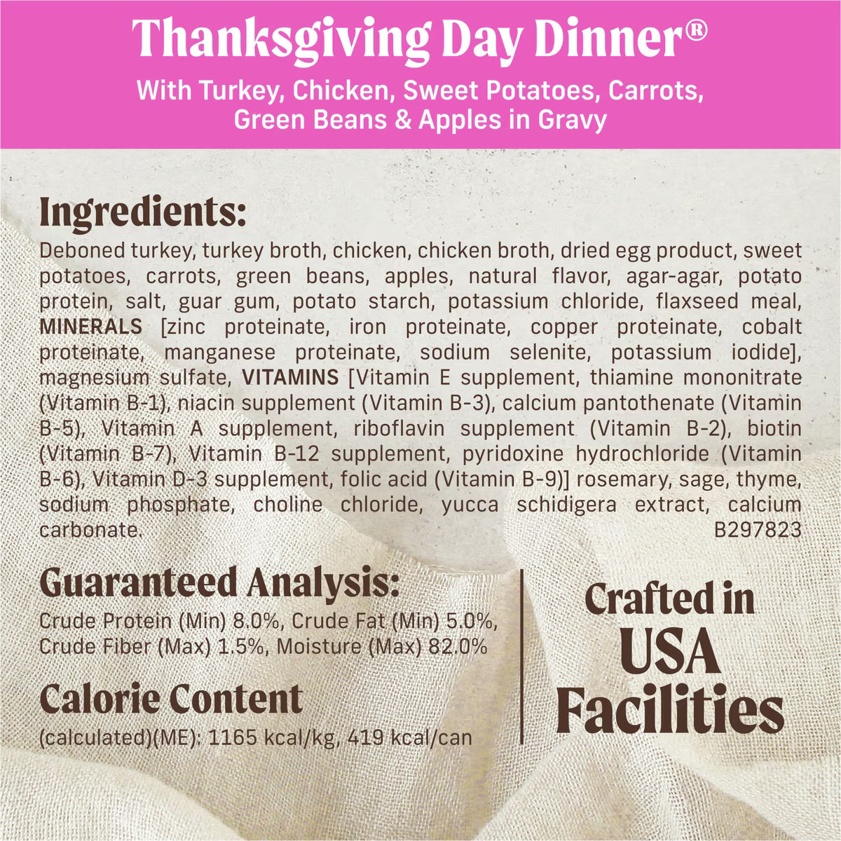 Merrick Grain-Free Wet Dog Food Thanksgiving Day Dinner  12.7oz