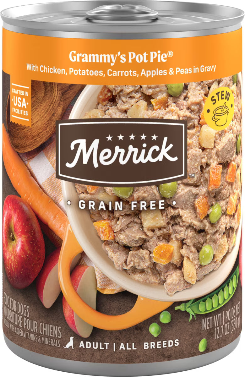 Merrick Grain-Free Canned Dog Food Grammy's Pot Pie 13oz