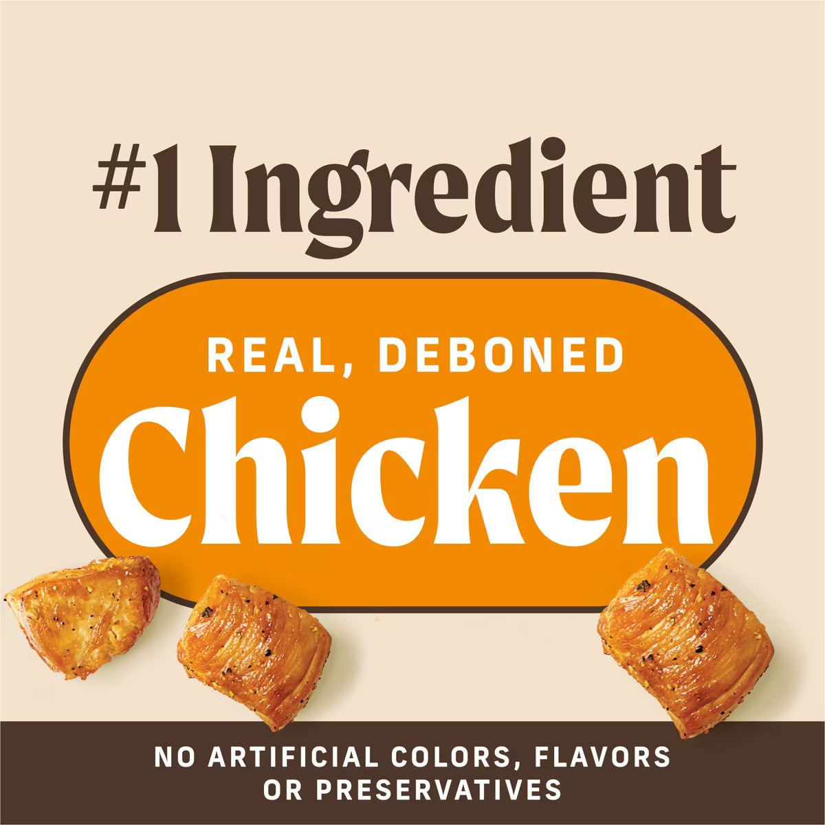 Merrick Power Bites Real Chicken Recipe Grain-Free Soft & Chewy Dog Treats 6oz