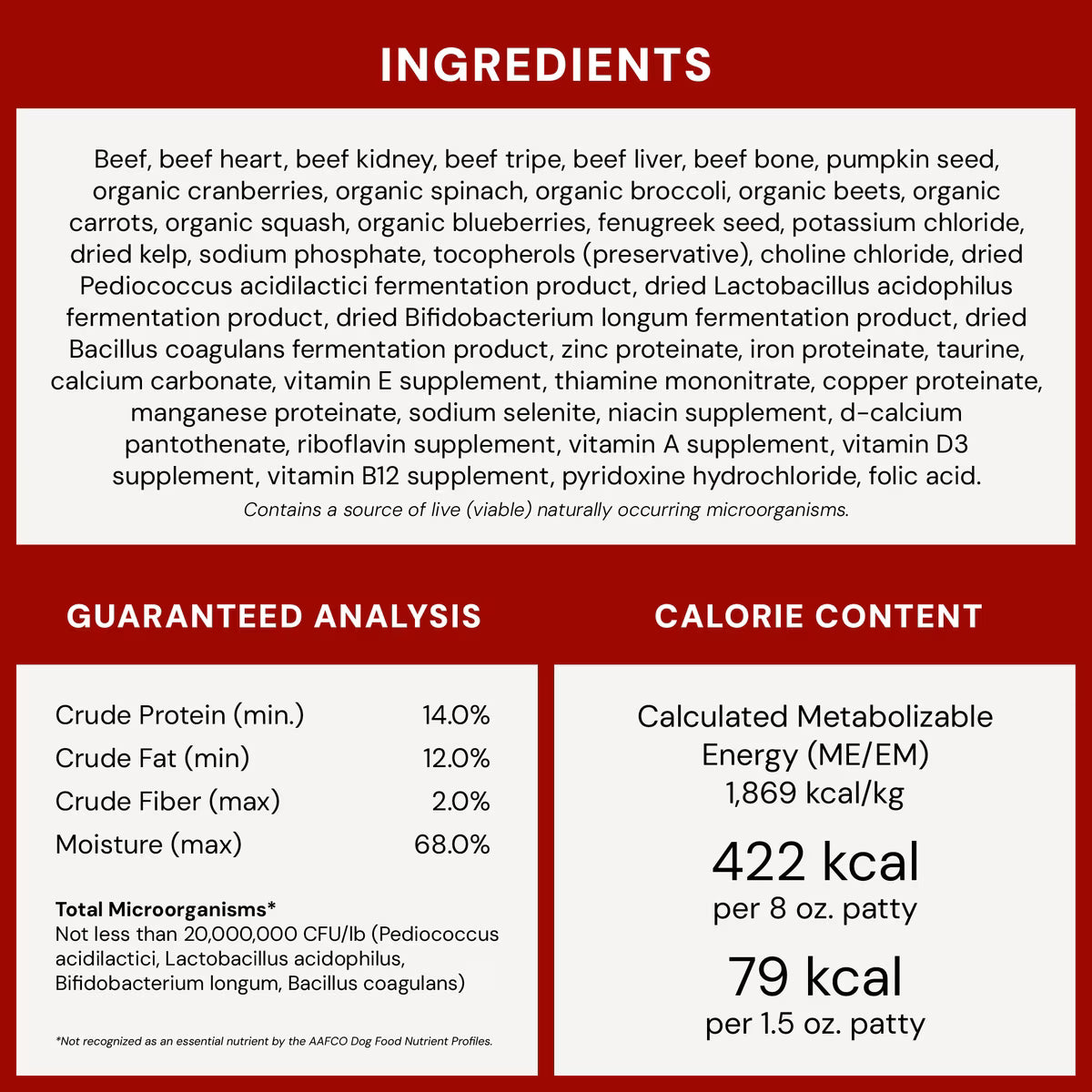 Stella & Chewy's Stella's Super Beef Patties Frozen Raw Dog Food 6lb