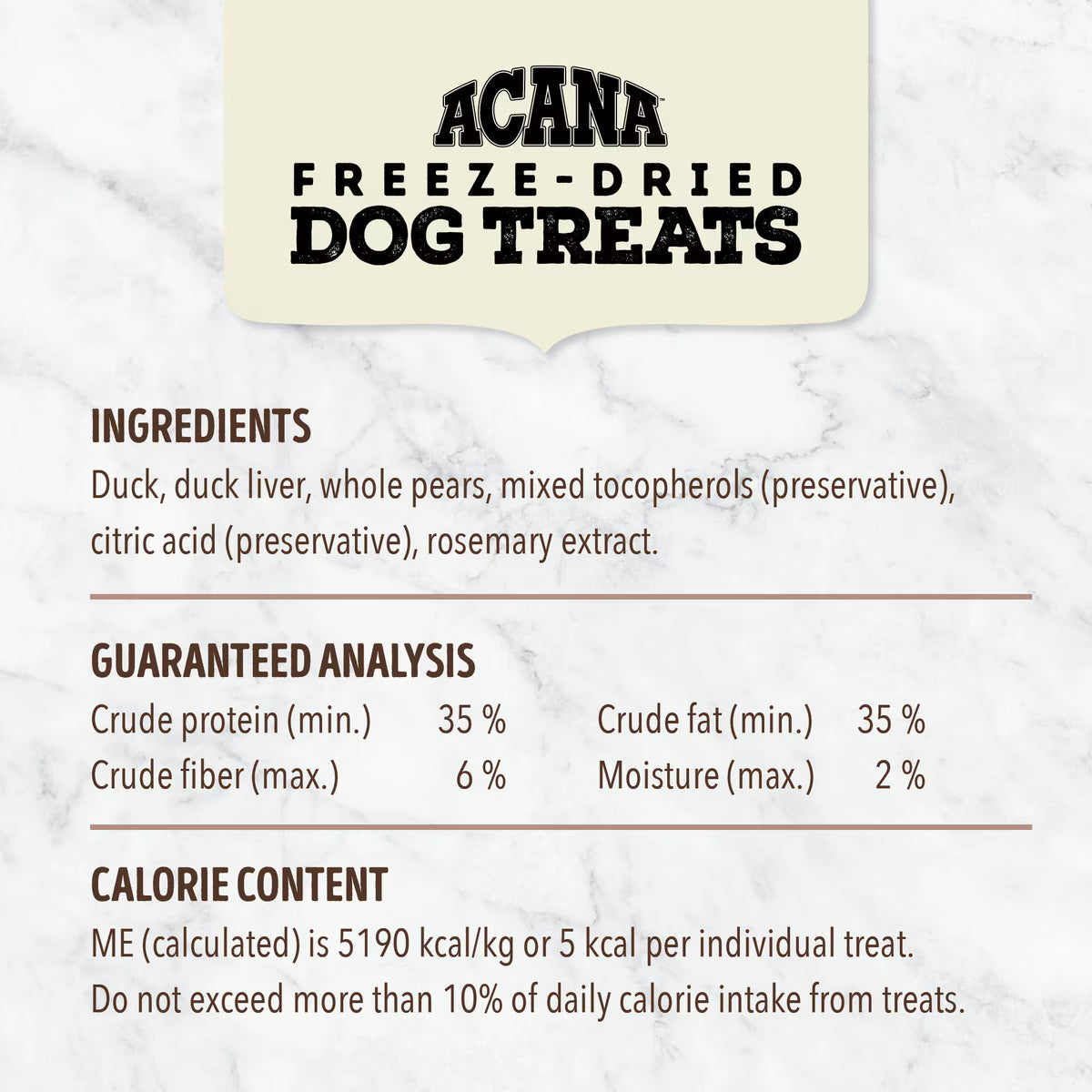 ACANA Singles Duck & Pear Grain-Free Freeze-Dried Dog Treats 3.25oz
