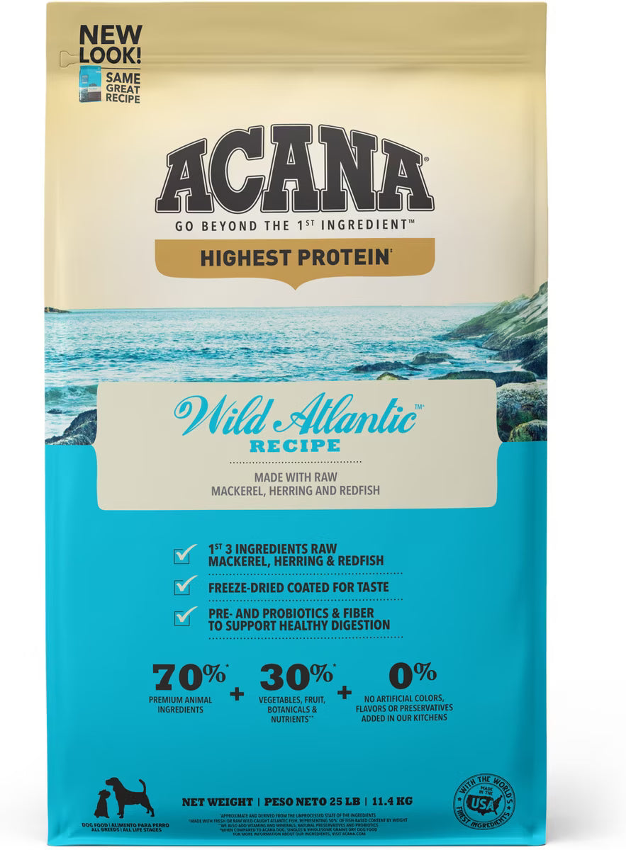 ACANA WILD ATLANTIC GRAIN-FREE DOG 25LB