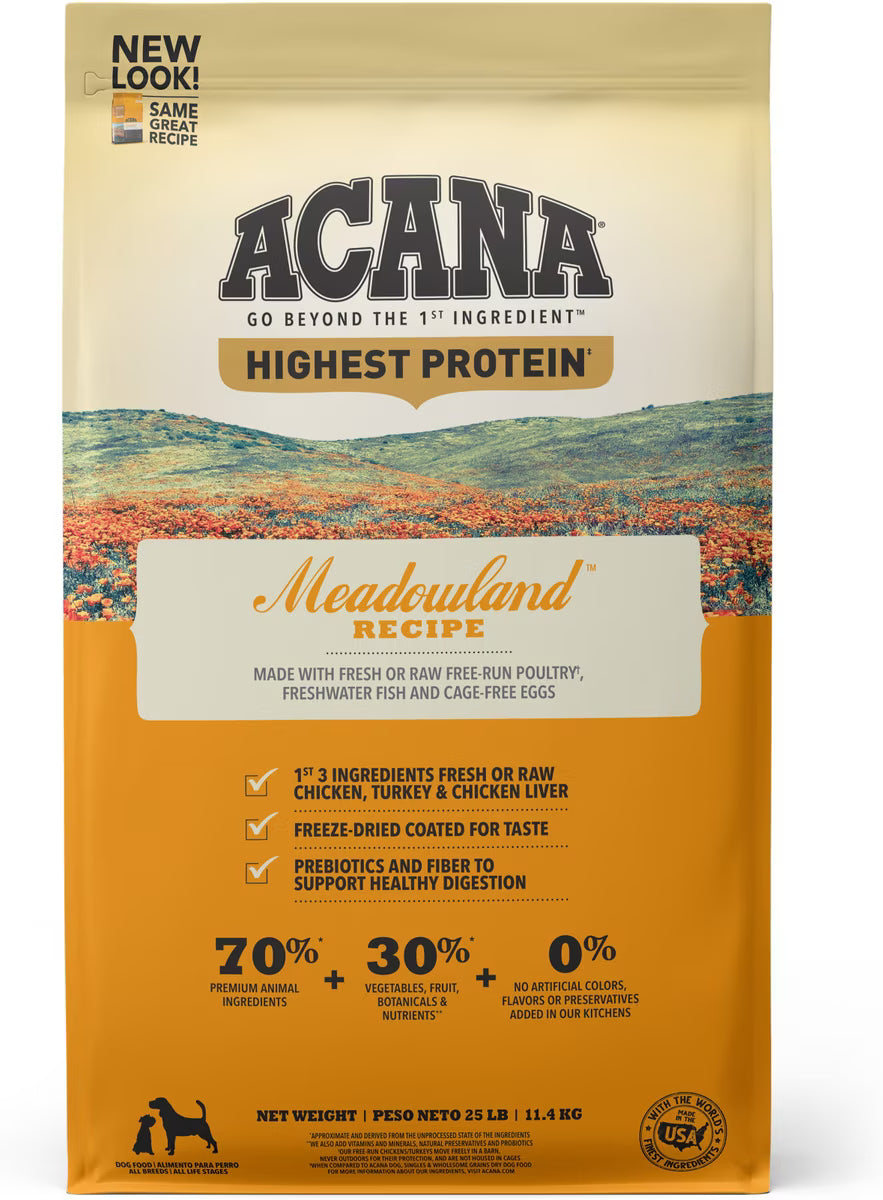 ACANA Meadowland Grain-Free Dry Dog Food 4.5LB