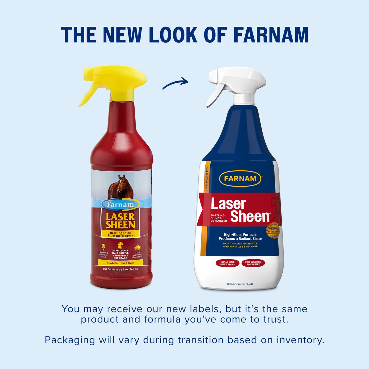Farnam Laser Sheen Horse Shine & Detangler 32oz