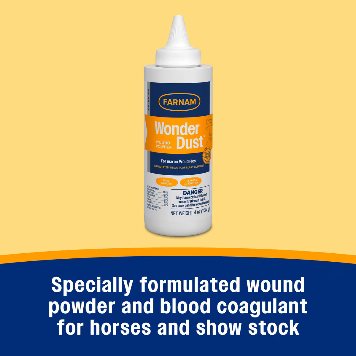 Farnam Wonder Dust Dog & Horse Wound Care Powder 4oz