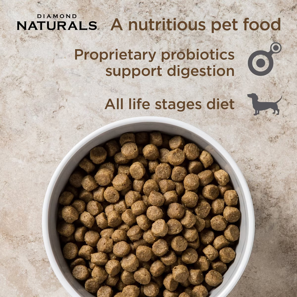 Diamond Naturals Chicken & Rice Formula All Life Stages Dry Dog Food 40lb