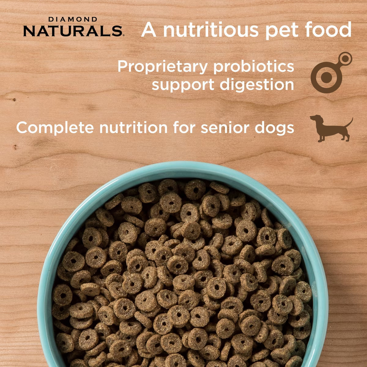 Diamond Naturals Senior Chicken, Egg & Oatmeal Formula Dry Dog Food 35lb