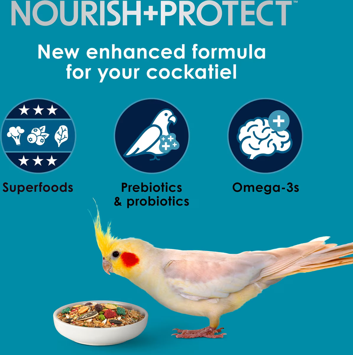 Kaytee Forti-Diet Pro Health Nourish + Protect Cockatiel Food 4lb
