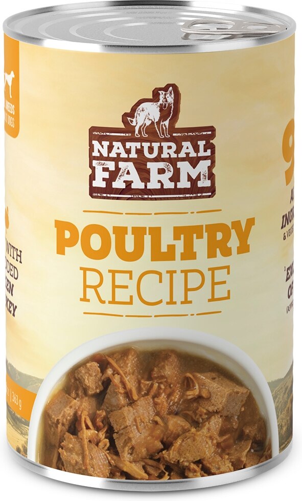 Natural Farm Adult Grain-Free 95% Animal Ingredients Chicken Recipe Canned Wet Dog Food Case