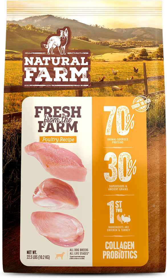 Natural Farm Fresh Chicken Recipe with Collagen Dry Dog Food, 22.5-lb bag
