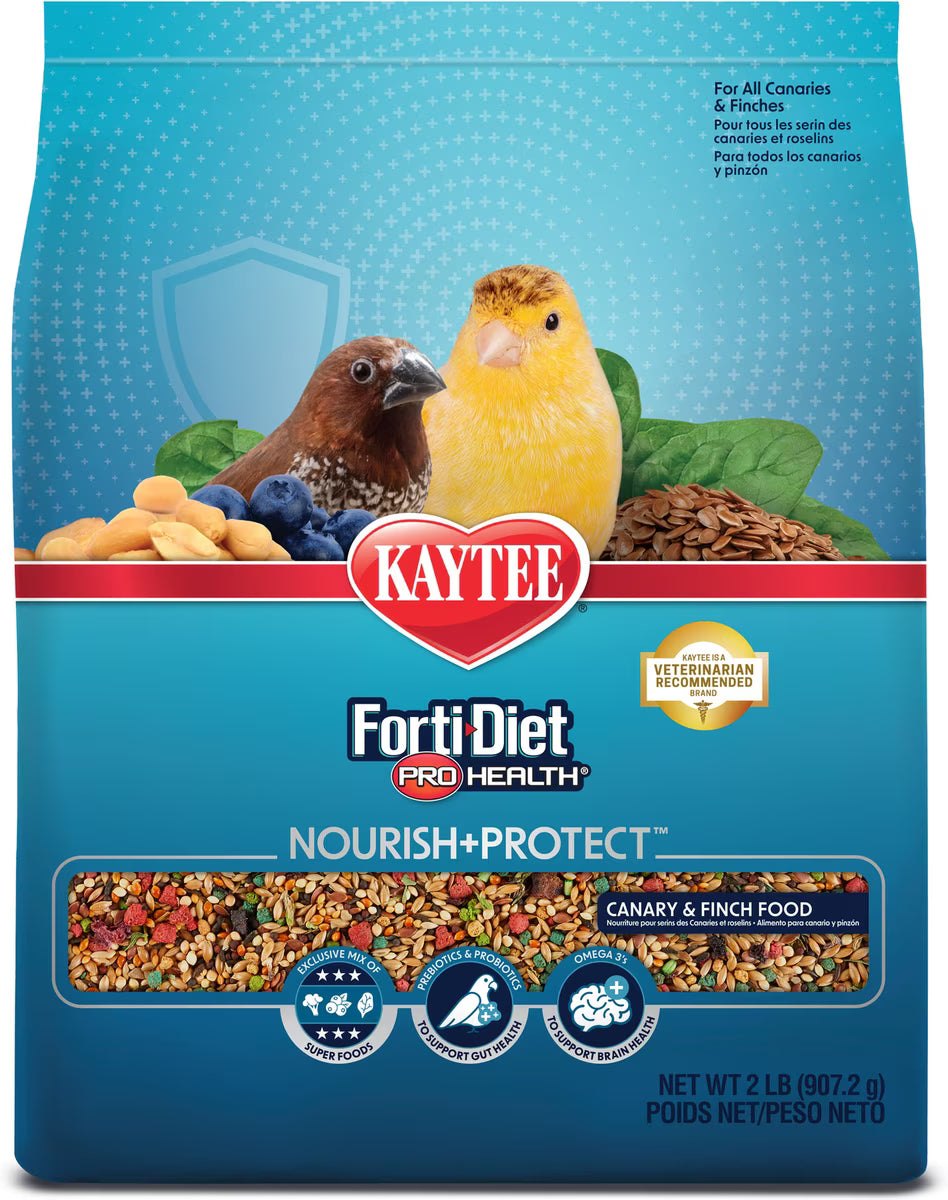 Kaytee Forti-Diet Pro Health Nourish+Protect Canary & Finch Food 2lb