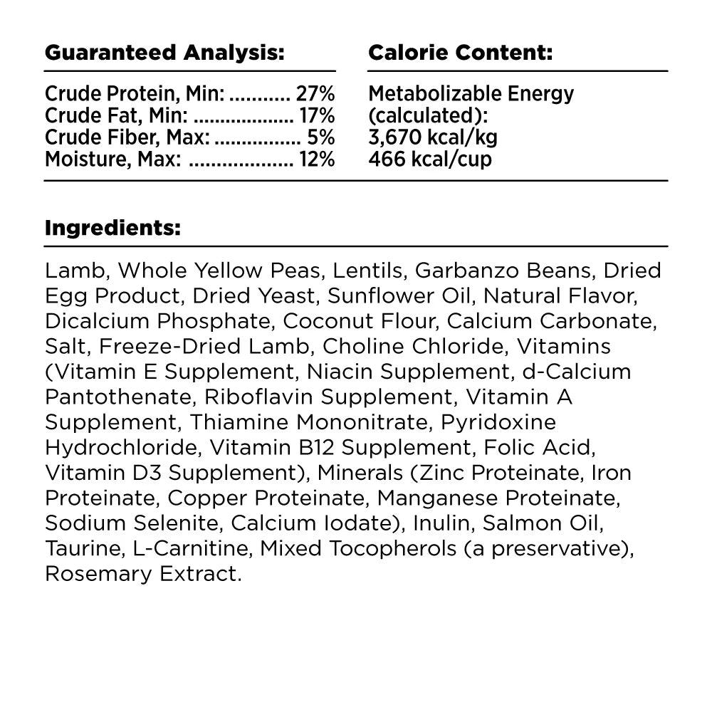 Bixbi Rawbble Fresh Lamb Recipe Grain-Free Dry Dog Food 4lb