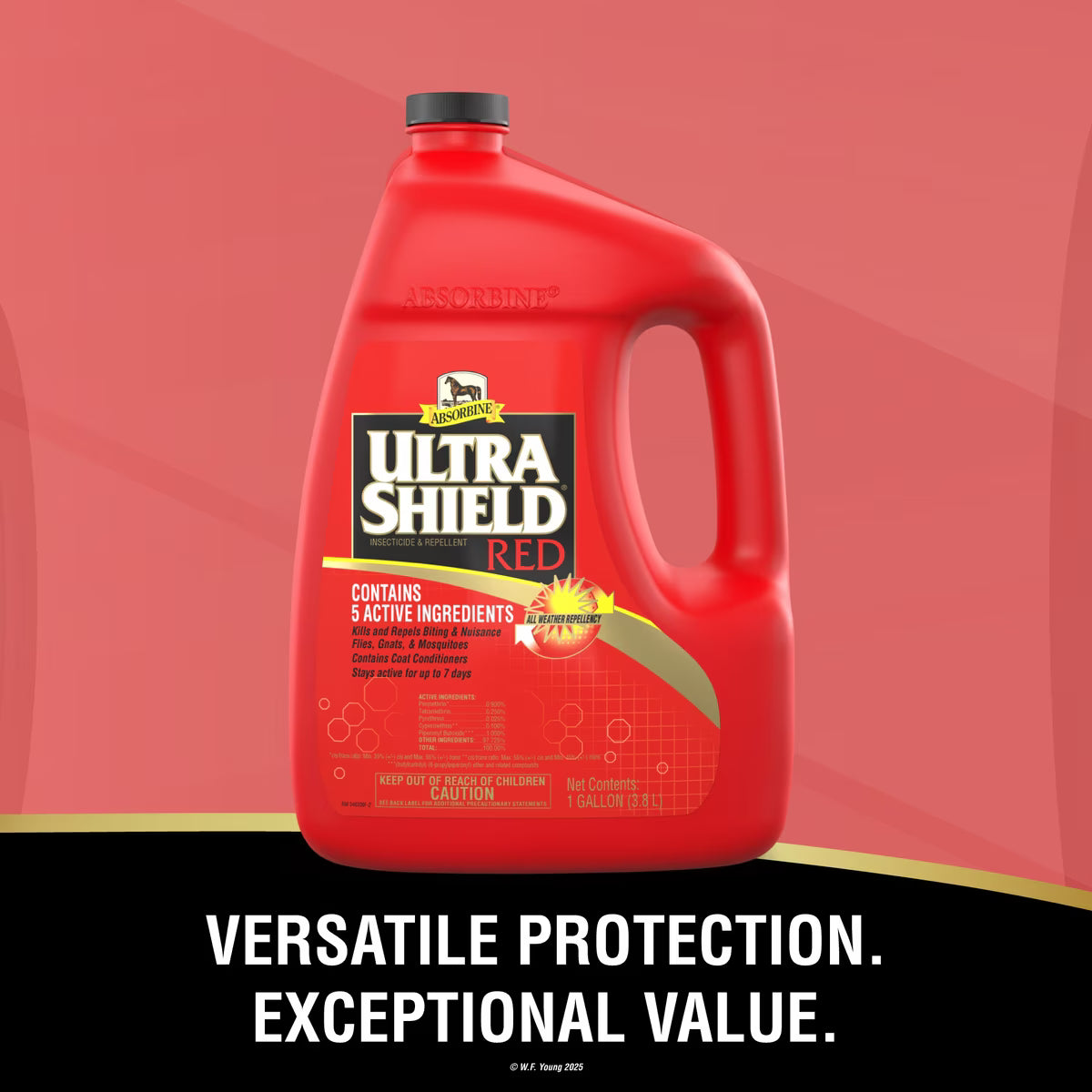 Absorbine UltraShield Red Insecticide & Repellent Horse Fly Spray 1 gallon