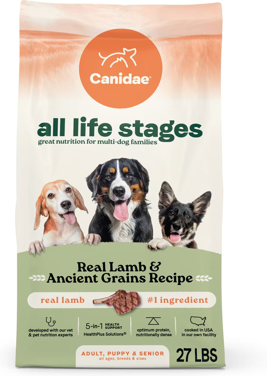Canidae All Life Stages Real Lamb & Ancient Grains Recipe Dry Dog Food 27lb