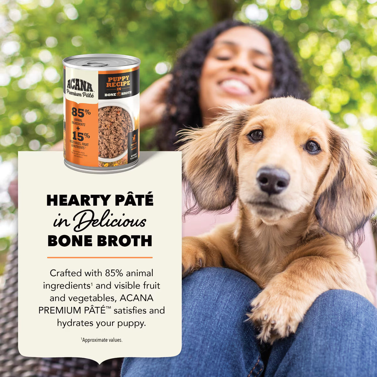 ACANA Premium Pate Puppy in Bone Broth Grain-Free Wet Dog Food 12.8OZ