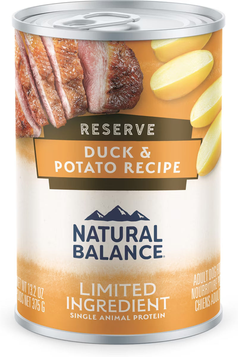 Natural Balance Limited Ingredient Duck & Potato Recipe Grain-Free Canned Dog Food 13oz