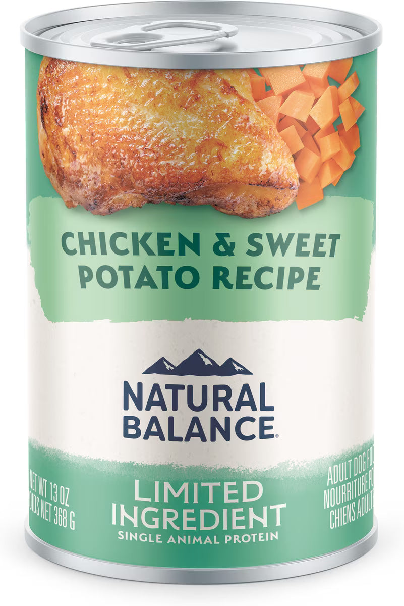 Natural Balance Limited Ingredient Chicken & Sweet Potato Recipe Grain-Free Canned Dog Food 13oz