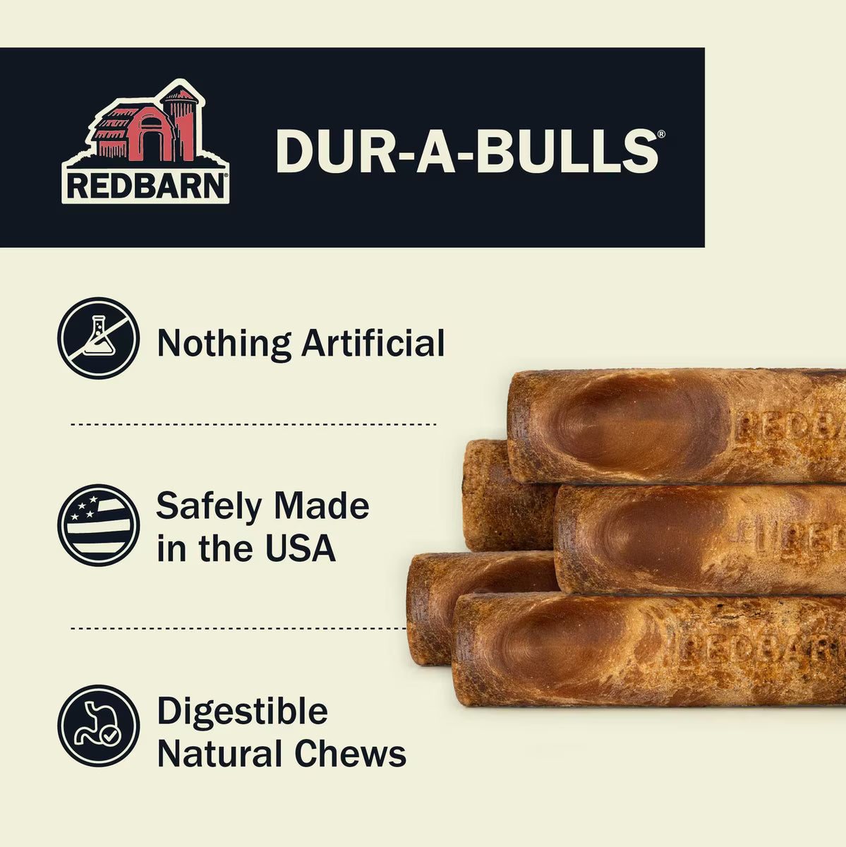 REDBARN Dur-A-Bulls Stick BBQ 5ct