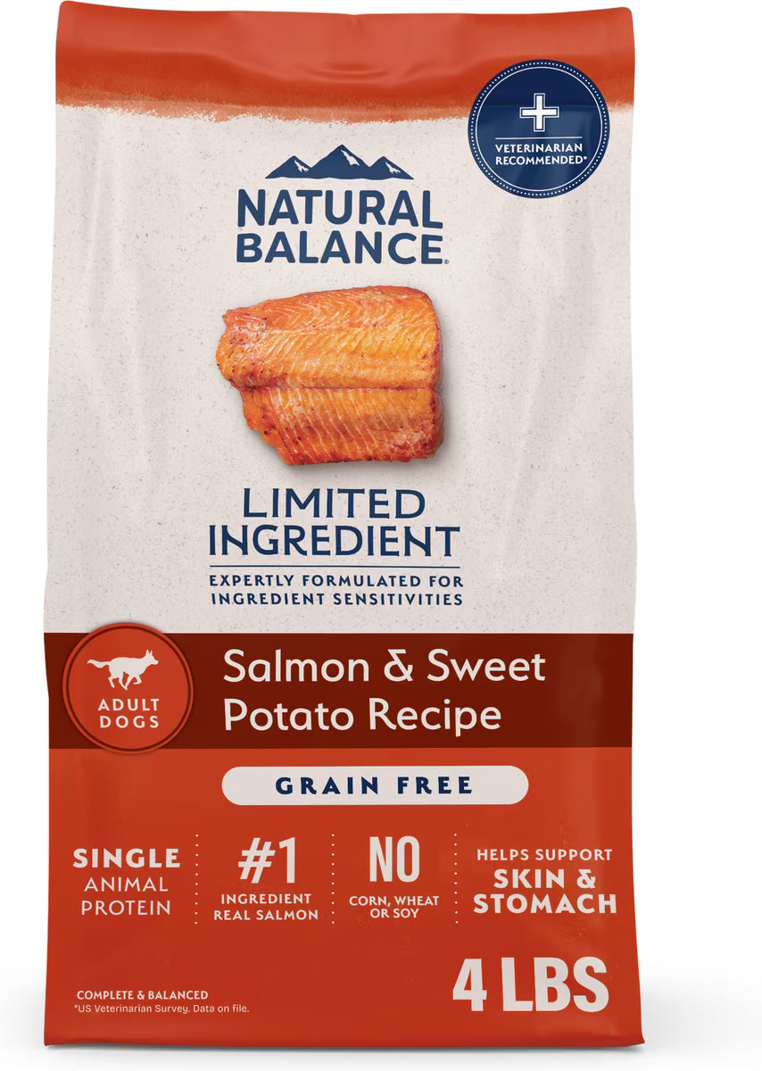 Natural Balance Limited Ingredient Grain-Free Salmon & Sweet Potato Recipe Dry Dog Food 4 lb