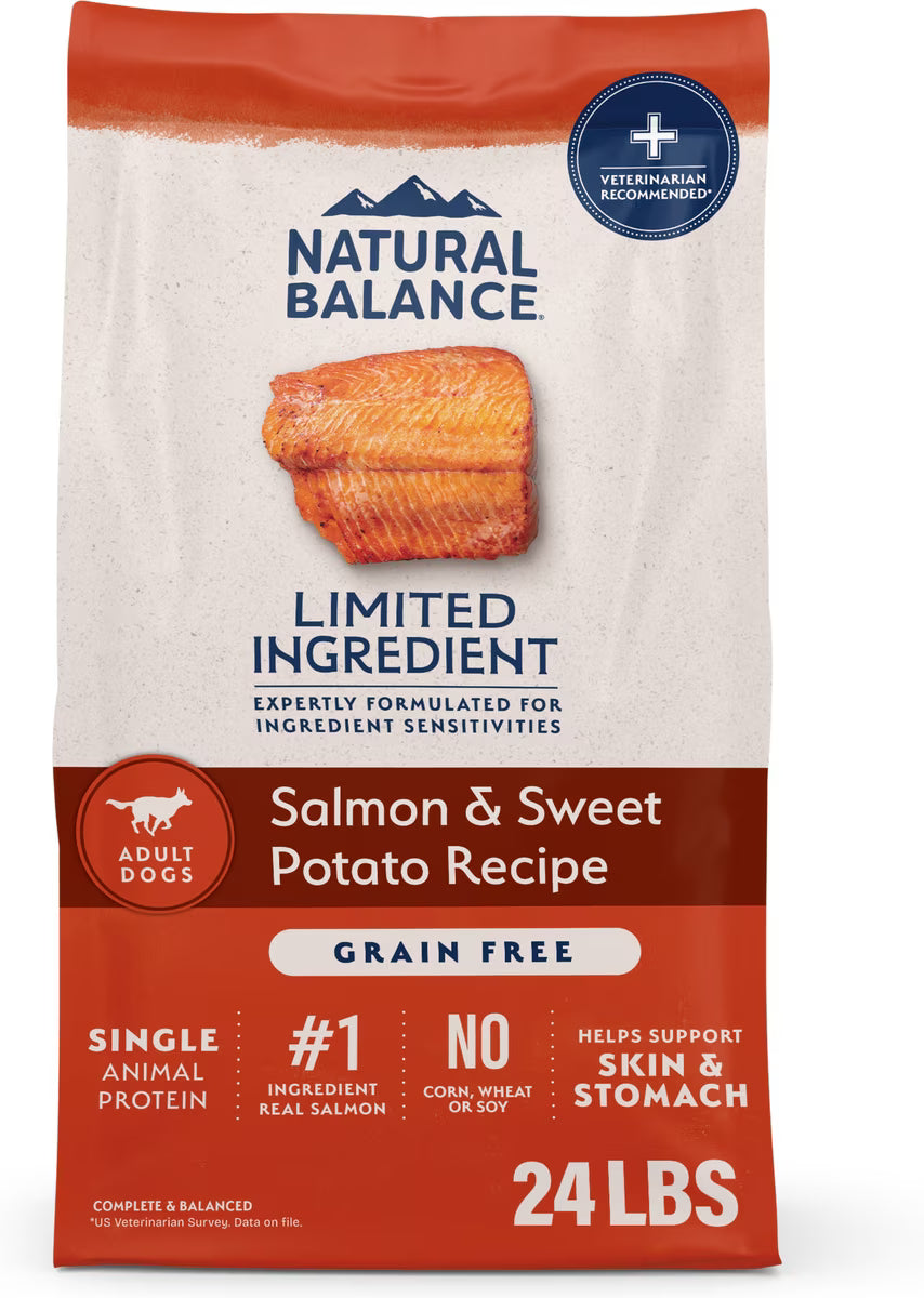 Natural Balance Limited Ingredient Grain-Free Salmon & Sweet Potato Recipe Dry Dog Food 24lb