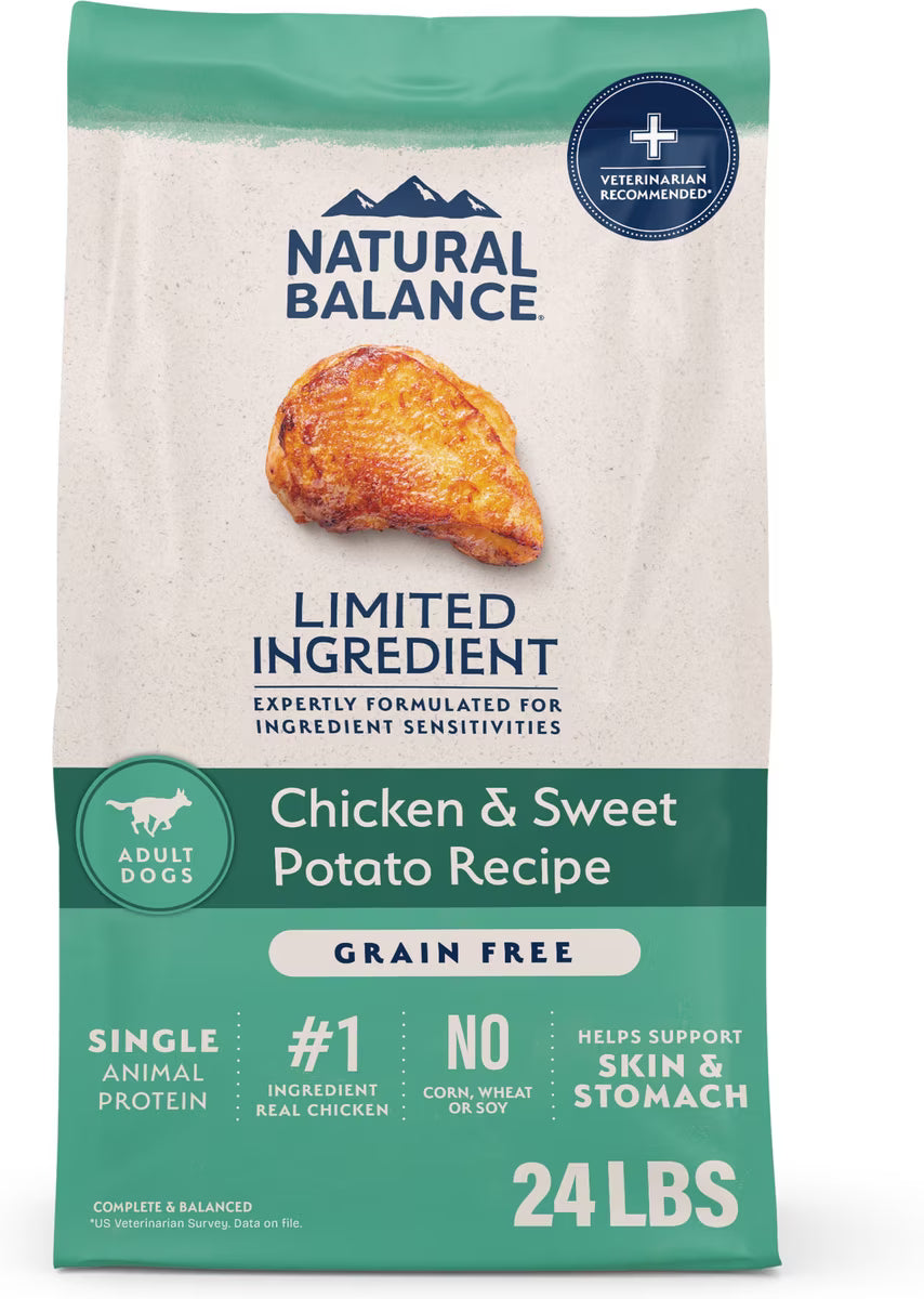 Natural Balance Limited-Ingredient Grain-Free Chicken & Sweet Potato Recipe Dry Dog Food 24lb