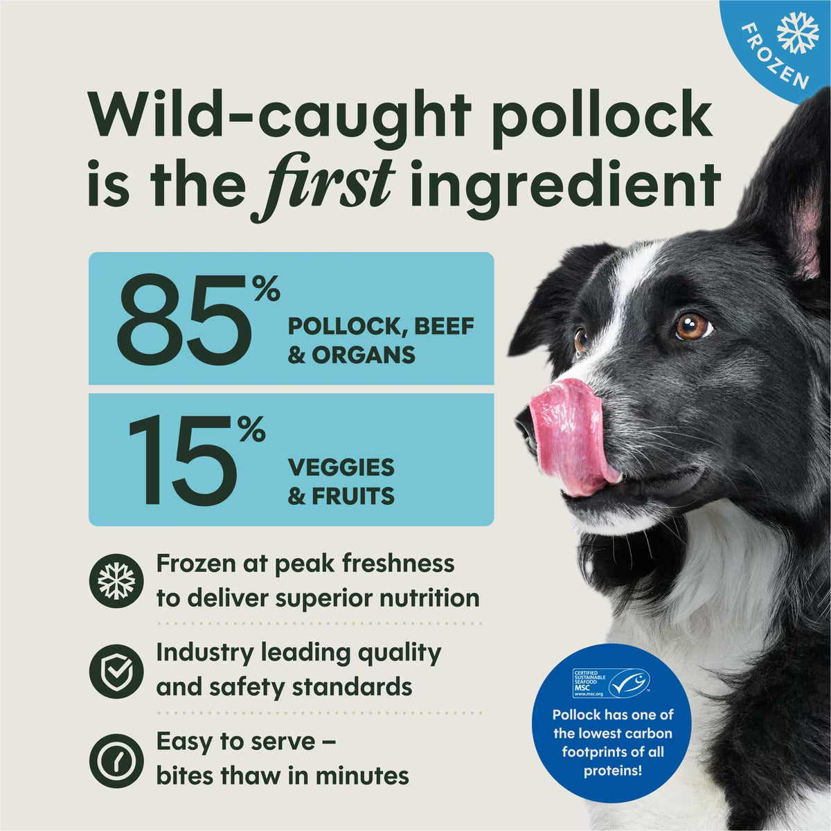 Instinct FreshRaw Bites Wild-Caught Pollock Recipe Dog Food 5.4 lbs