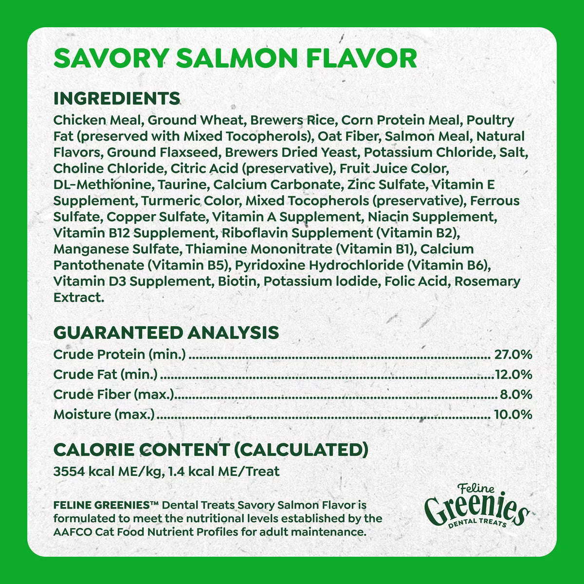 FELINE GREENIES SALMON 2.5