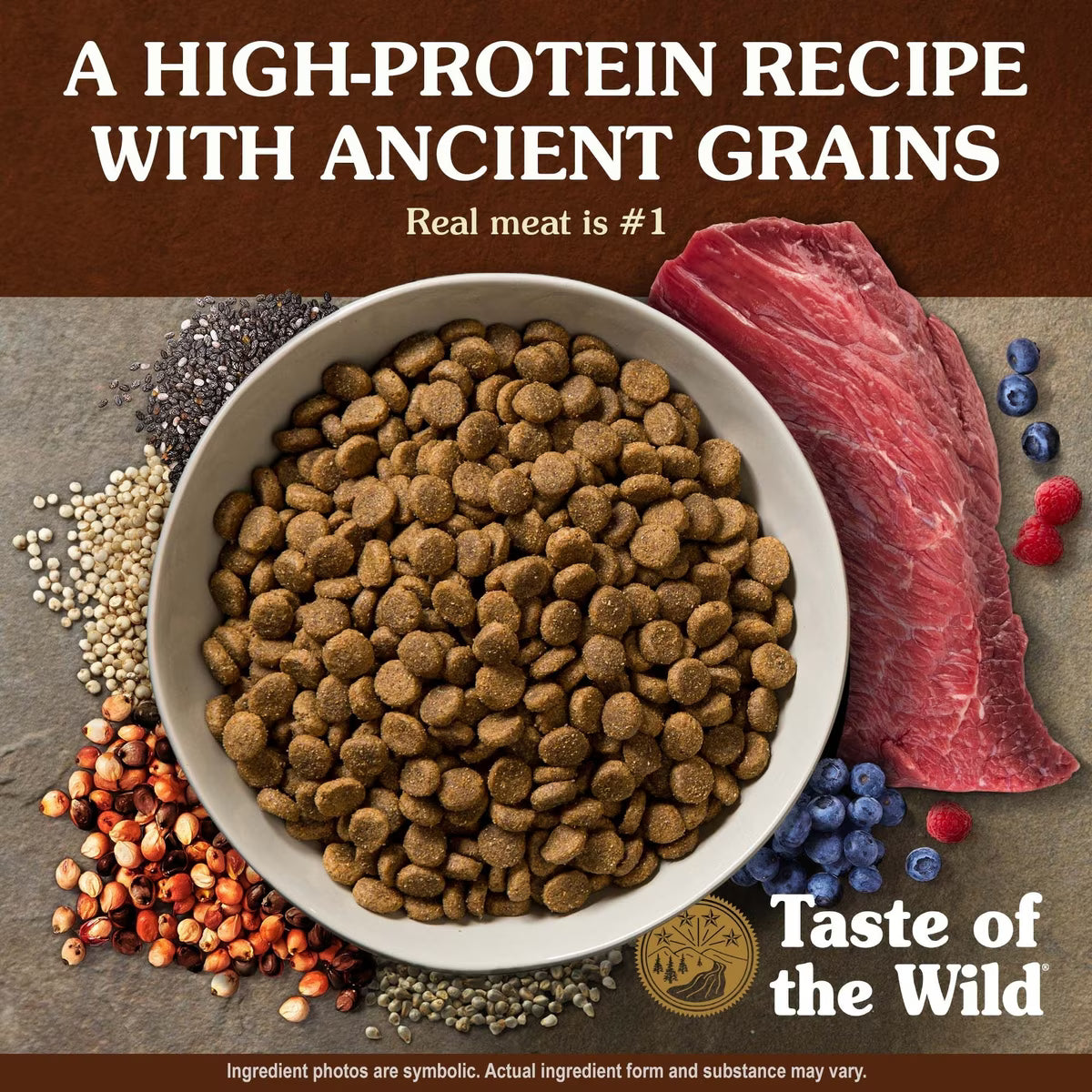 Taste of the Wild Ancient Prairie All Life Stages Roasted Bison, Roasted Venison & Ancient Grains Recipe Dry Dog Food 5lb