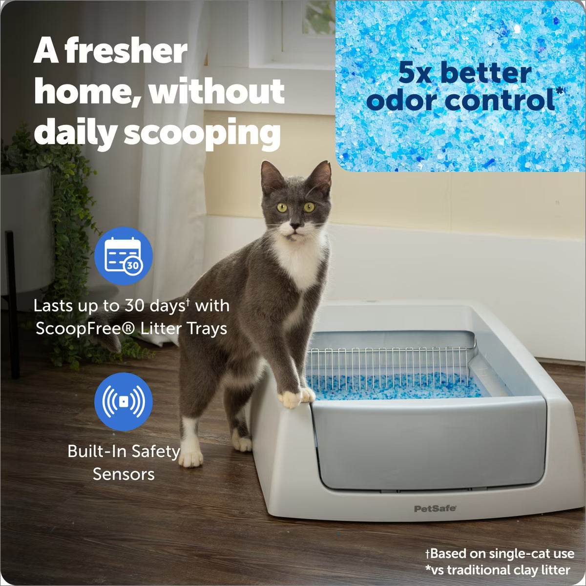 PetSafe Scoop Free Crystal Self-Cleaning Litter Box