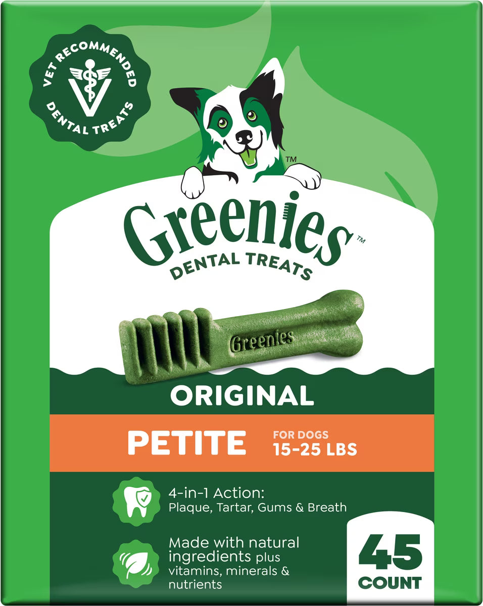Greenies Petite Original Chicken Flavored Dental Dog Treats 45pk
