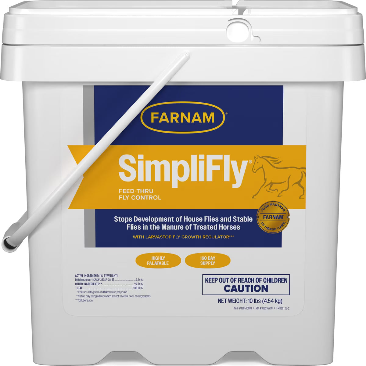 Farnam SimpliFly Feed-Thru Fly Control Horse Supplement Pellets 10lb