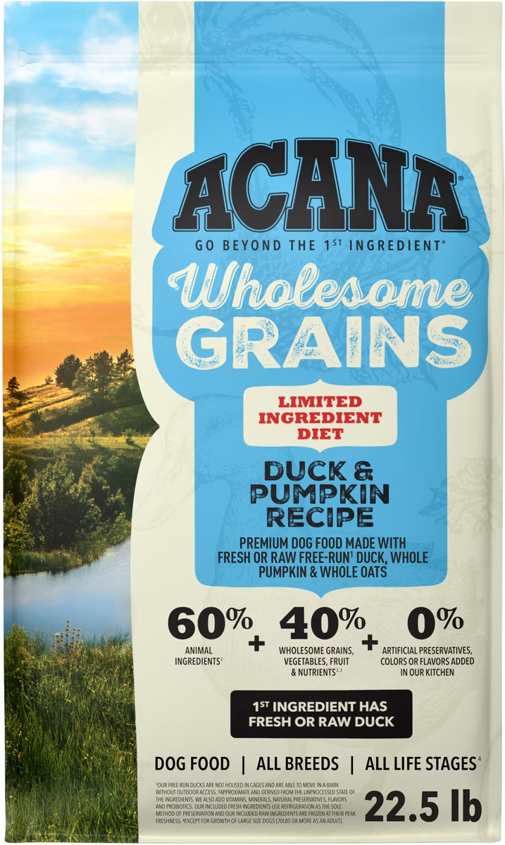 ACANA Limited Ingredient Duck & Pumpkin Wholesome Grains Dry Dog Food 22.5 LB
