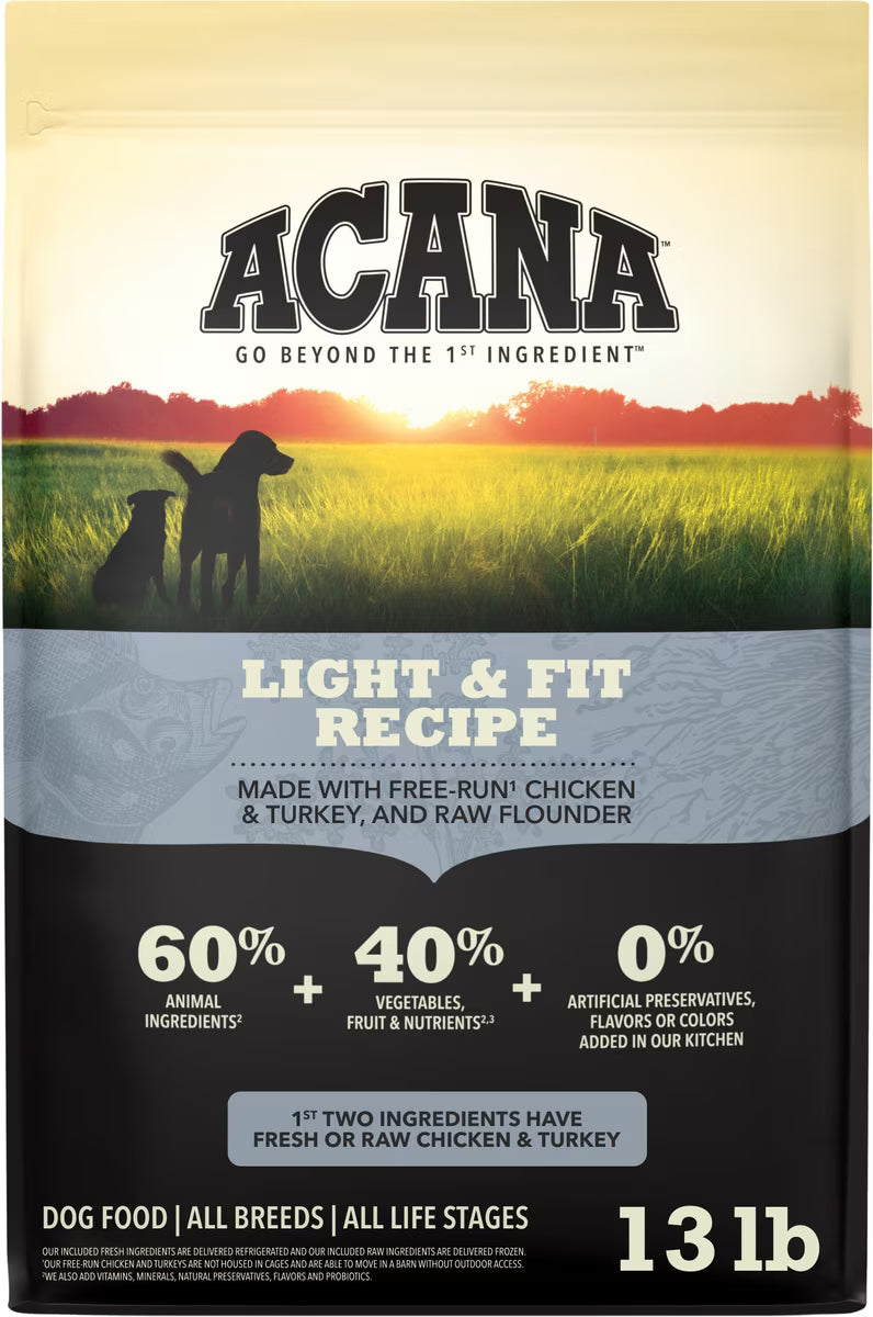 ACANA Light & Fit Grain-Free Dry Dog Food 13LB