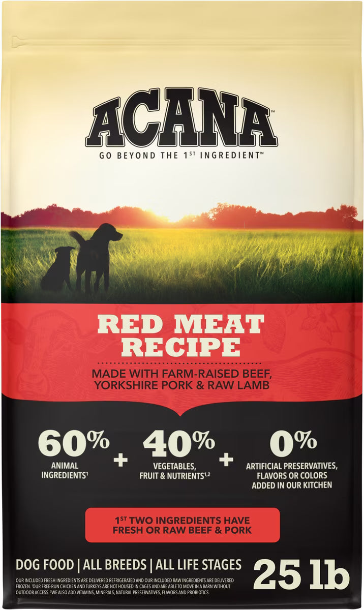 ACANA Red Meat Grain-Free Dry Dog Food 25LB