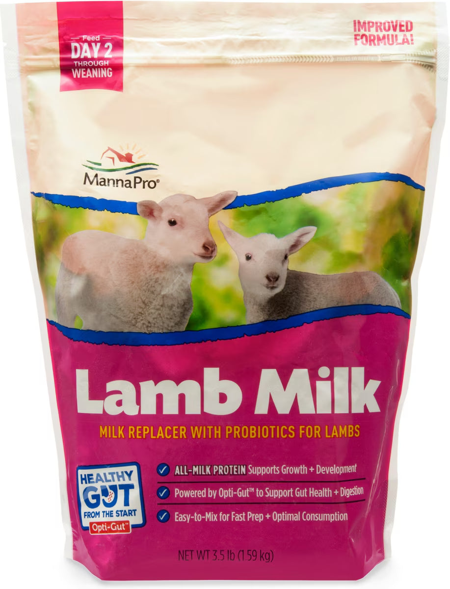 Manna Pro Lamb Milk Replacer with Probiotics Powder, 3.5-lb